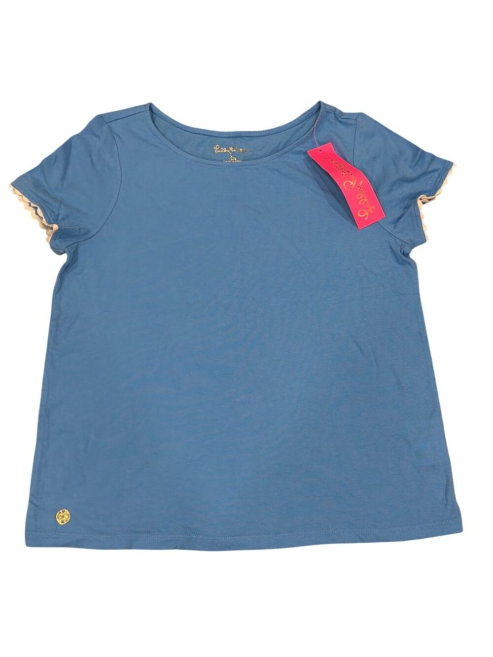 Lilly Pulitzer Jessica Top Zanzibar Blue Girls XL 12-14 NWT